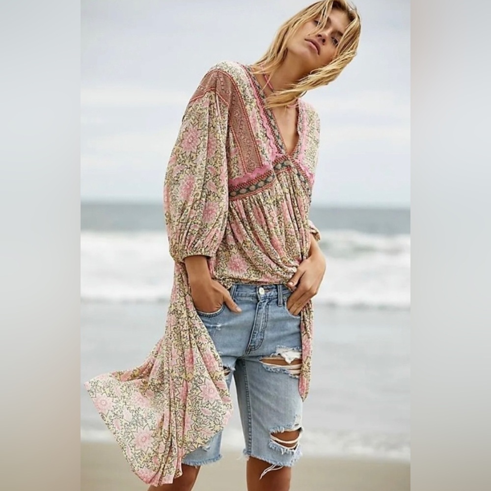 Free People Moon Child Lakeside Maxi Top / Midi dress size small